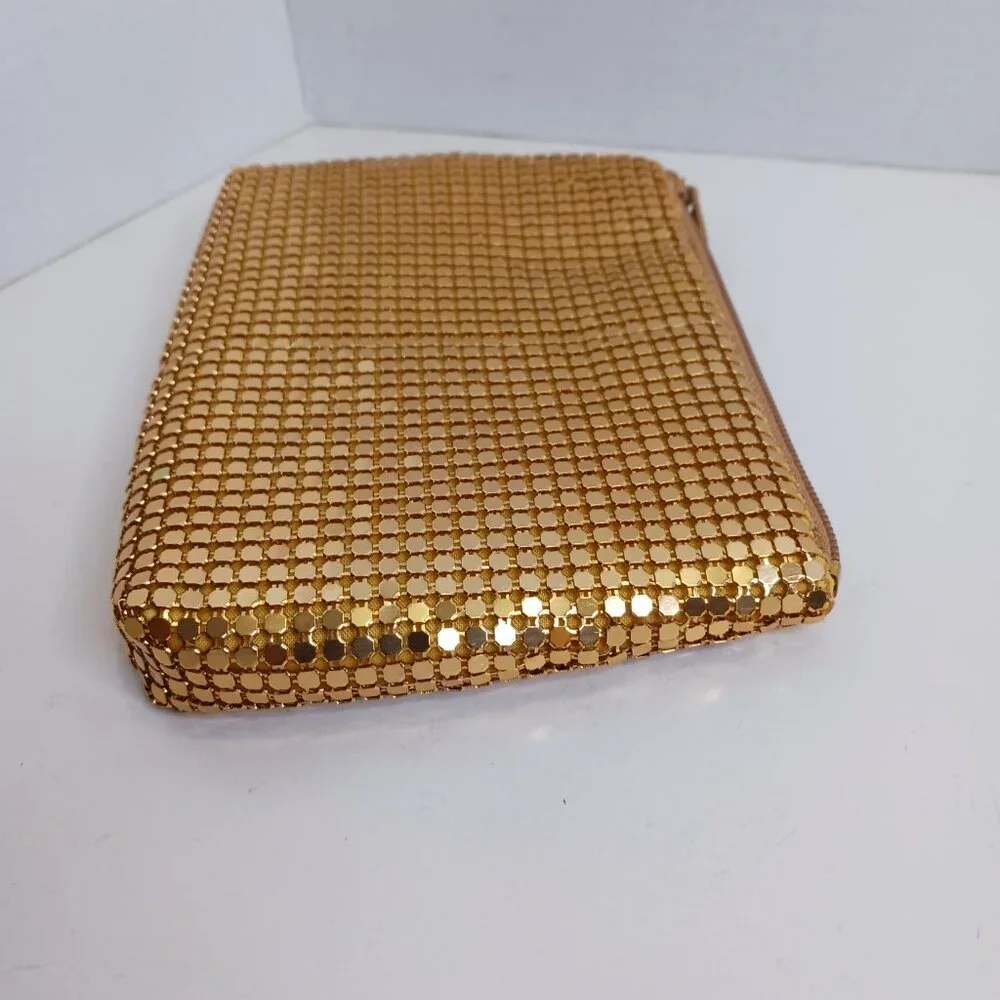 Vintage Glam Gold Mesh Clutch